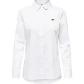 JDY Jdymio L/S Embroidery Shirt Wvn Noos - White - 42