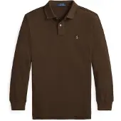 Ralph Lauren Custom Slim Fit Mesh Polo Shirt - Brown - XXL
