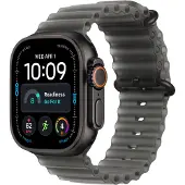 Apple Watch Ultra 4 GPS + Cellular 49 mm musta titaanikuori ja kuultomusta Ocean-ranneke