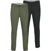 Jack & Jones Chinohousut 'Macro Dave' pastellinvihreä / musta