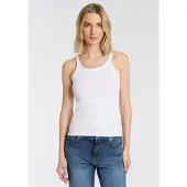 BOSS for woman. 50554664 Epetite T-shirt white (M), Casual, Cotton, Sleeveless / Straps