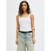 JJXX Jxfifi Str Sl Rib Top Jrs Sn - White - XL
