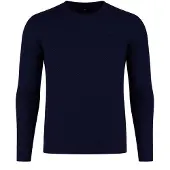 Gant Herringbone Textured C-Neck - Navy - XXL