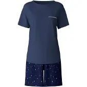 Calida Pyjamashortsit laivastonsininen / valkoinen