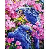 Figure'd Art Figured Art Ristipistotyö Blue Parrots
