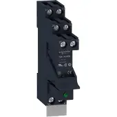 Schneider Electric Zelio rsb -liitinrele, jossa on diodi ja legenda. 1 vaihtokosketin, 16A kontakti ja 24VDC virtalähde.