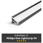 Light Solutions Aluminiumsprofil - Model C til Philips Hue og WiZ - Sort