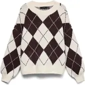 Vero Moda Neulepaita norsunluu / meleerattu musta