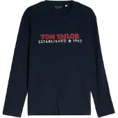 Tom Tailor Paita tummansininen / kirkaanpunainen / valkoinen