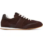 Lauren-ftw for woman. 802P15837007 Brown suede and leather Dani sneakers (40), Flat, Laces, Casual