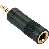 Lindy 35621, 3.5mm, 6.3mm, Musta