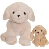 Teddykompaniet The Dog Tess With Puppy - Beige - 23 CM