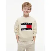 Tommy Hilfiger Heritage Flag Sweater - Cream - 140