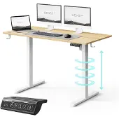 Sense7 NOJO LIGHT työpöytä Vaaleanruskea ja valkoinen 120 cmx60 cm