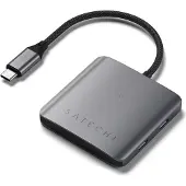 Satechi 4-Port USB-C -adapteri PD:llä, tähtiharmaa