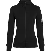 Icebreaker Women's Merino 260 Quantum Long Sleeve Zip Hoodie Black Välikerrastopit XS