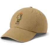 Ralph Lauren for man. 710B27553001 Beige twill cap with Polo Bear (OSFA), Casual, Cotton