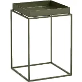 HAY Tray Table keskikokoinen tarjoilupöytä Oliivinvihreä, 30x30x44 cm