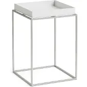 HAY Tray Table keskikokoinen tarjoilupöytä White-silikoni harmaa, 30x30x44 cm