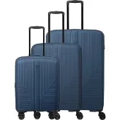 Travelite Air Stripe 4-pyöräinen Matkalaukkusetti 3-osainen Laajennettava Sininen