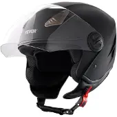 Vevor -moottoripyöräkypärä, 3/4-kasvoinen, Smart Street ABS- ja tiheäkypärä Bluetooth-yhteydellä ja vaihdettavalla linssillä, DOT-hyväksytty mukava motocross-kypärä, sopii nuorille ja aikuisille