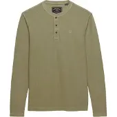 Superdry Waffle Long Sleeve Henley Pitkähihainen T-paita