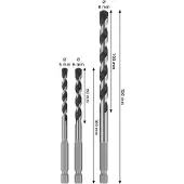 Bosch Betoniporanteräsarja 2608707003; 5,0-8,0 mm; 3 kpl.