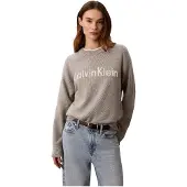 Calvin Klein Jeans Neulepaita vaaleanharmaa / valkoinen