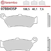 Brembo Jarrupalat, Sintteri Taakse, ABE, 07BB43SP