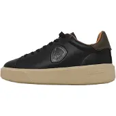 Blauer for man. F6BUCK14 Black Buck14 leather sneakers (43), Flat, Laces