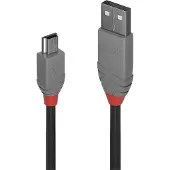 Lindy USB 2.0 Type A - Mini-B -kaapeli - Anthra Line - 2m -