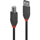 Lindy USB 2.0 -kaapeli A-B, 7,5 m, antrasiittilinjainen, 36676