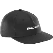 Salomon Logo Flat Cap Deep Black Lippikset L/XL
