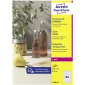 Avery Crystal clear labels (-20oC to +80oC)