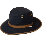 Tilley TWC7 Outback Waxed Cotton Navy/Tan 7 3/8 (59cm)