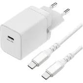 Dacota Platinum GaN laturi Kit USB-C 45 W 2 M, valkoinen
