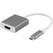 Deltaco USB-C - HDMI, tähtiharmaa