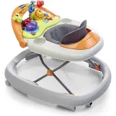 Chicco Walky Talky Grå rollator - Ljud och ljus - 4 hjul - 6 bromsar -