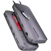 Axagon USB-keskitin HMC-12GM2, USB-C 10Gbps GEN2COMBO 12in1