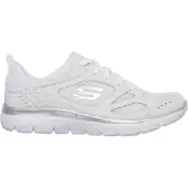 SKECHERS Matalavartiset tennarit 'SUMMITS - SUITED' hopeanharmaa / valkoinen
