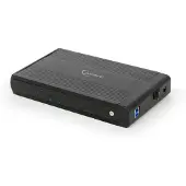 Gembird EE3-U3S-3, HDD-kotelo, 3.5", SATA, 4,8 Gbit/s, USB-liitettävyys, Musta