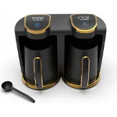 Inca IKM-02, Turkkilainen kahvinkeitin, 0,25 L, Jauhettu kahvi, 400 W, Musta, Kulta