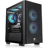 Thermaltake Versa H16 PC-mikrotorni, Tempered Glass ARGB, Musta