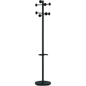 Unilux Standing Coat Compueil Metal 8 Hangers With Umbrella Stand And Drip Tray Rotating Head Musta