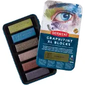 Derwent Graphitint XL Blocks Tin 6-setti