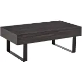 Aosom Sohvapöytä Homcom 110x60x40 cm, tummanharmaa