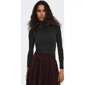 ONLY Onlglamour L/S Roll-Neck Top Jrs Noos - Black - L