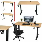 Kik Säädettävä sähkötyöpöytä KX2640_1 120x60 cm, Ruskea