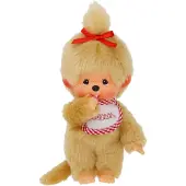 Monchhichi Pehmonukke, tyttö, beige, 20 cm