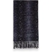 Twinset for woman. 262TO5020 Animal print stole blue (OSFA), Casual, Polyester
